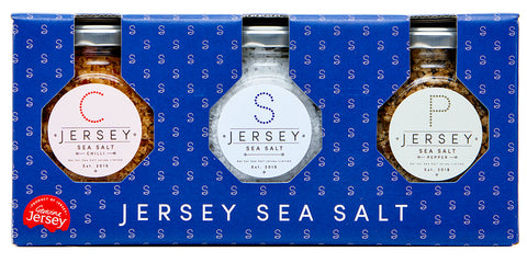 Jersey Sea Salt Bundle Offer - 1x Natural, 1x Chilli & 1x Pepper Infusion